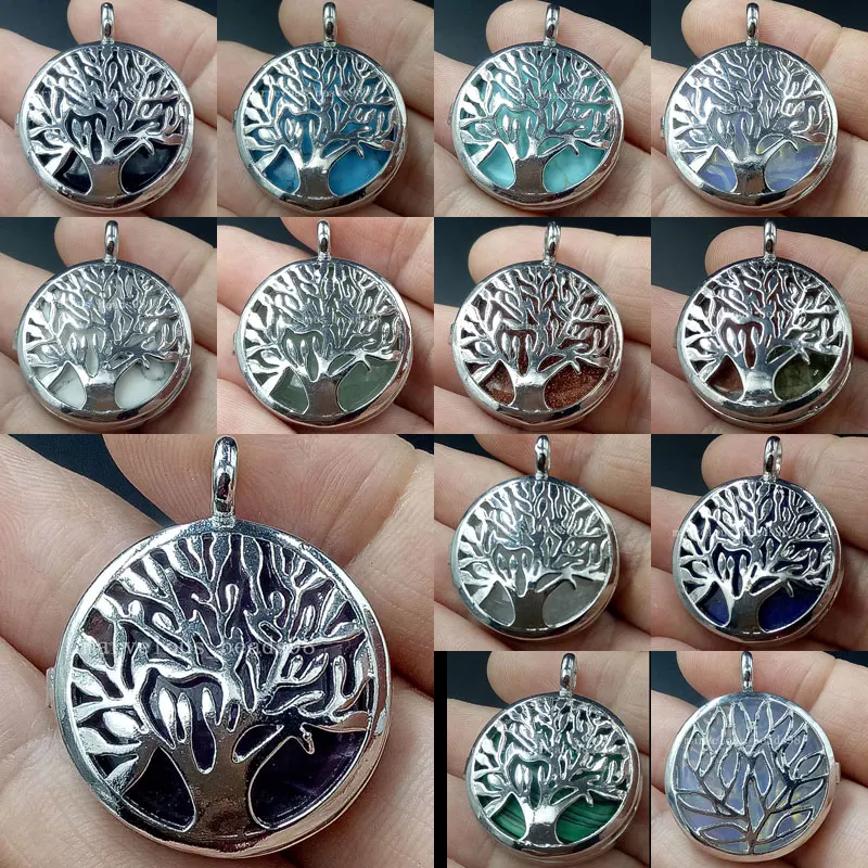 Модные ювелирные изделия лазурит авантюрин говлит Малахит опал синий камень Unikate дерево кулон из бисера WB482