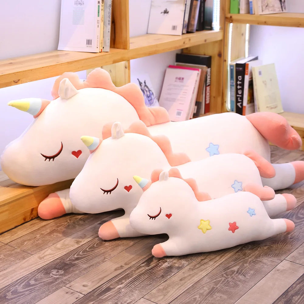 50-105cm Cute Unicorn Plush Toys Stuffed Soft Kawaii Unicornio Doll Lovely Pillow Birthday Gift for Kids Girls Lovers Sofa Decor images - 6