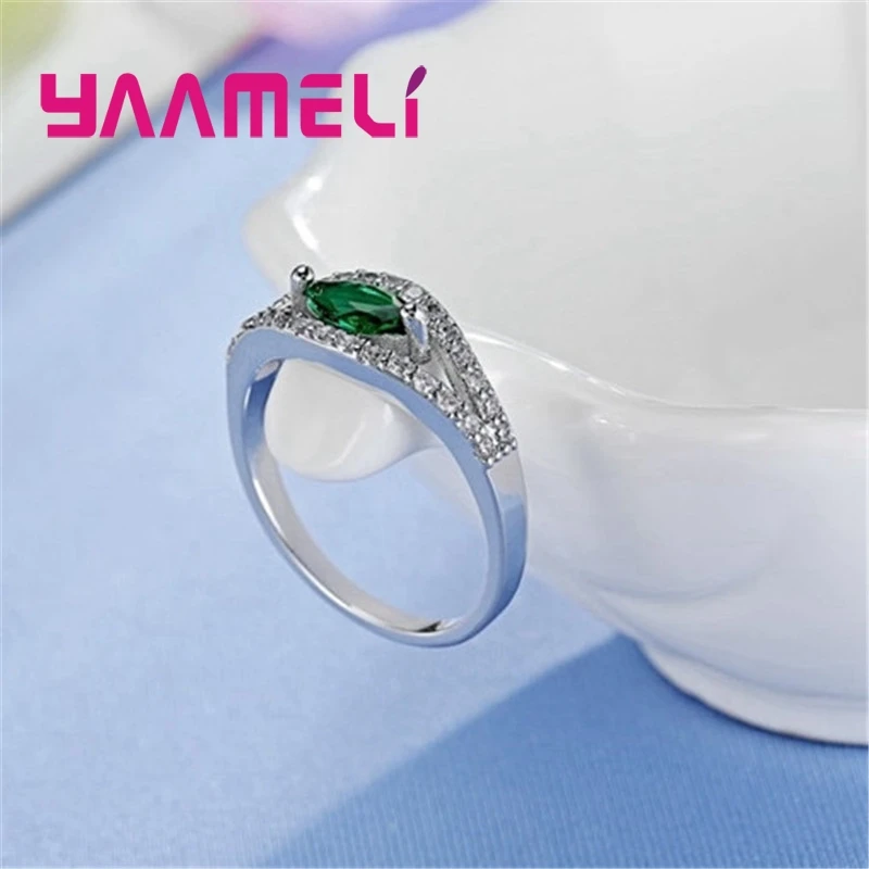 Женское серебряное кольцо с фианитом в стиле панк|cubic zirconia|925 sterling silver ringsterling rings |