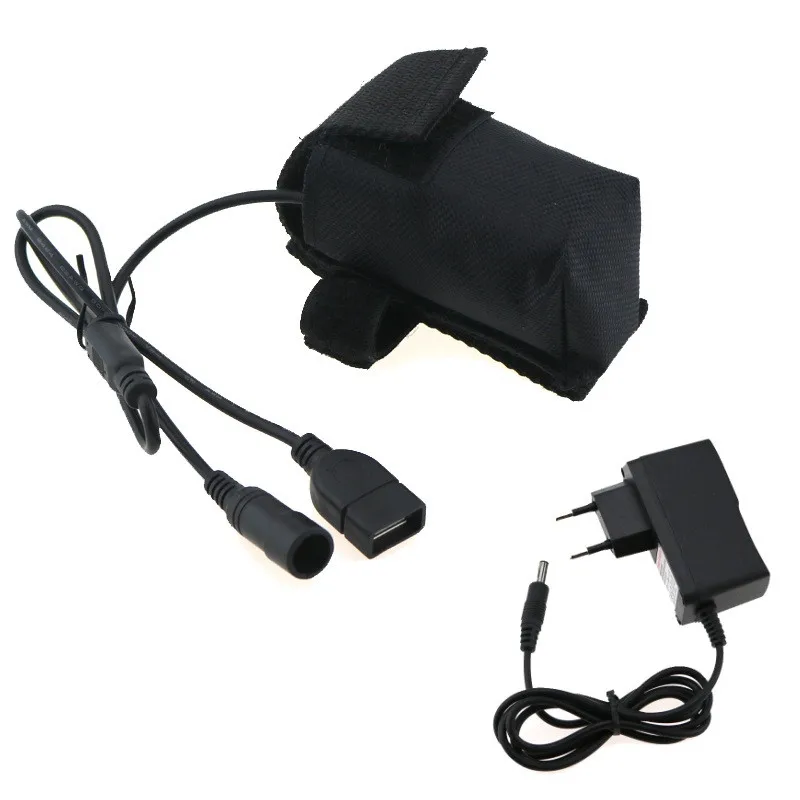 8 4 в 18650 велосипед свет батарея 2 1 DC + USB разъем перезаряжаемые 4x18650 6400mAh аккумулятор