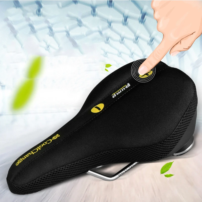 CoolChange Bicycle Saddle Air Cushion TPU Lycra MTB Road Bike Rear Seat Parts Cycling Equipment Free Shipping | Спорт и развлечения