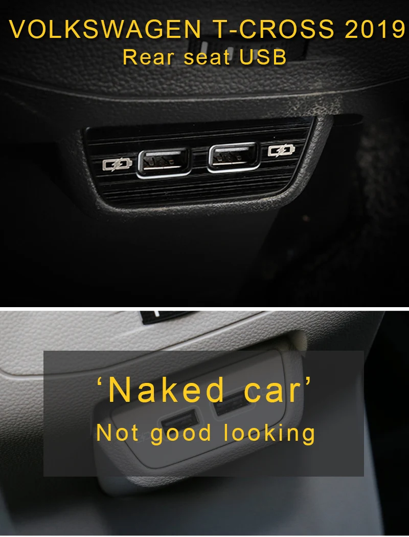 Для Volkswagen T-CROSS USB Автомобильное зарядное устройство ANTEKE для мобильного телефона планшет быстрое зарядное устройство USB телефон зарядное устройство адаптер