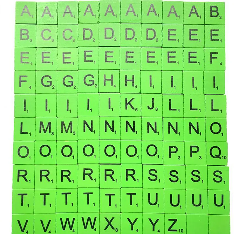 100 шт./компл. английские ABC пазлы, настольная игра DIY деревянная игра интерактивное развитие умственных способностей