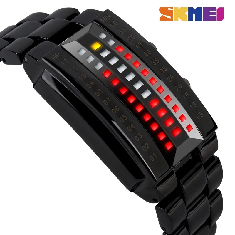 Couple Fashion Creative Watch Men Women Luxury Brand Stainless Steel Sport Digital Wristwatch Waterproof Relogio Masculino | Наручные