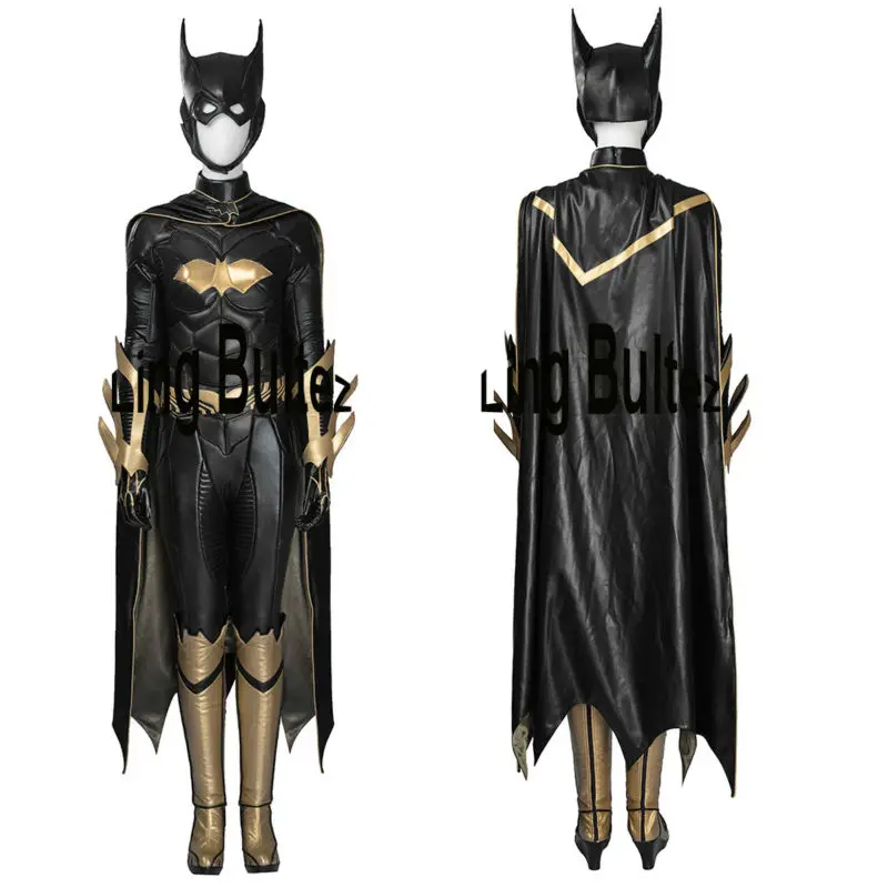 Высококачественный костюм Batgirl Ling Bultez кожаный для косплея комплект с накидкой
