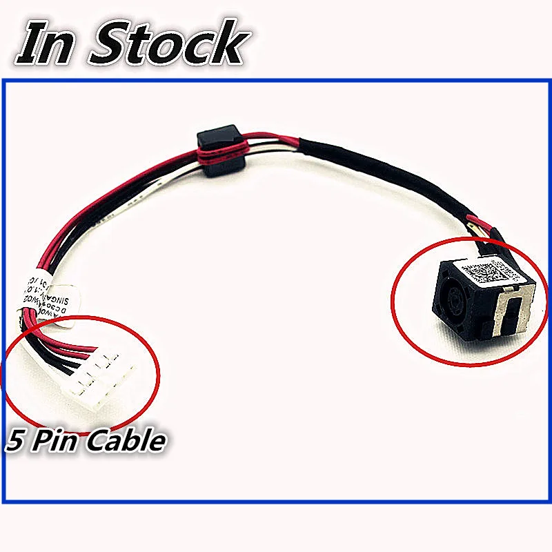 

Новое оригинальное штекерное гнездо постоянного тока для ноутбука, зарядный кабель питания, провод для Dell Inspiron 5521 M531R 5535 5537 3521 2521