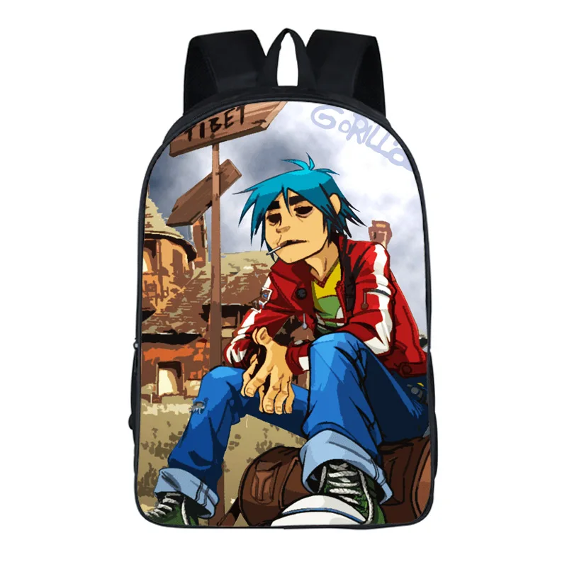 color3 Новые женские сумки Gorillaz с принтом, рюкзак для студентов, школьная сумка для девочек и мальчиков, рюкзак mochila, Настраиваемые дорожные сумки - Цвет: color3