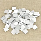 Маленькая квадратная стеклянная зеркальная мозаика, 100 шт.