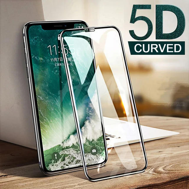 

Полное покрытие 5D Закаленное стекло протектор экрана стекло 9H 0,25 мм для iPhone X Xs XR Xs MAX 9D с розничной упаковкой