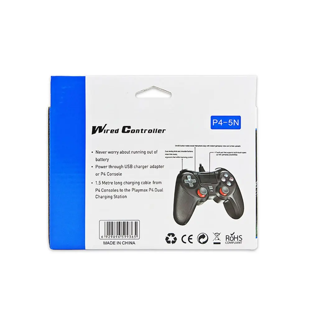 Проводной игровой контроллер игровой джойстик USB геймпад для PS4 Джойстик Геймпад функция вибрации