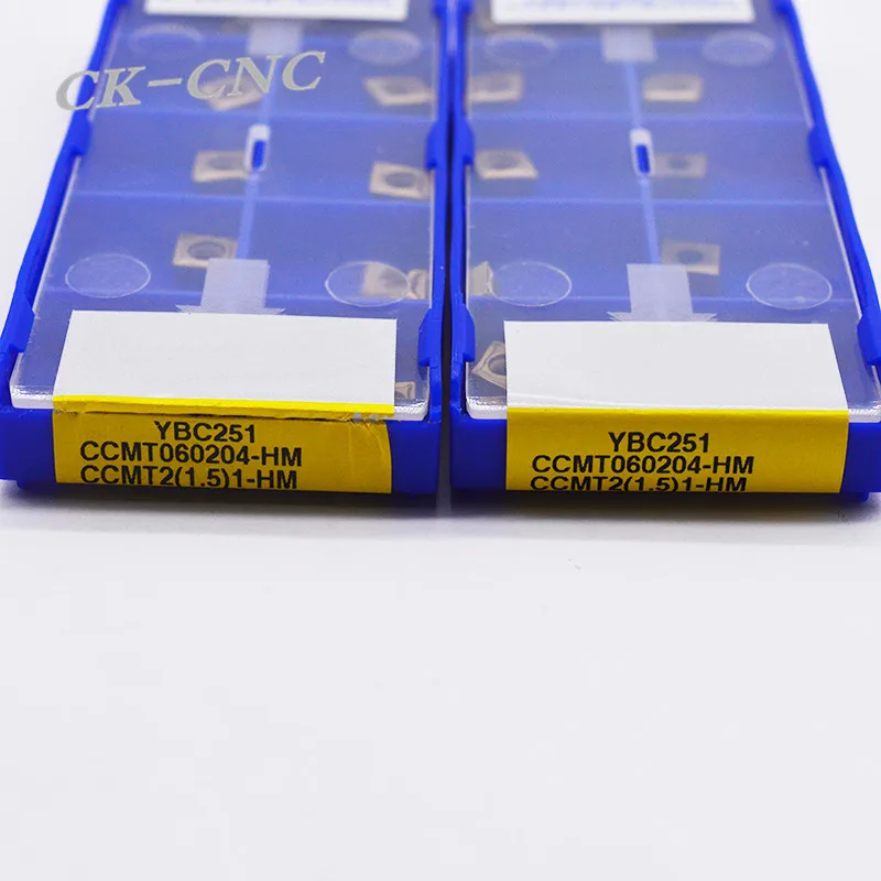 10 шт. CCMT060204 HM YBC251 CCMT2 (1 5) 1 токарный станок с ЧПУ инструмент лезвие вставка наружное