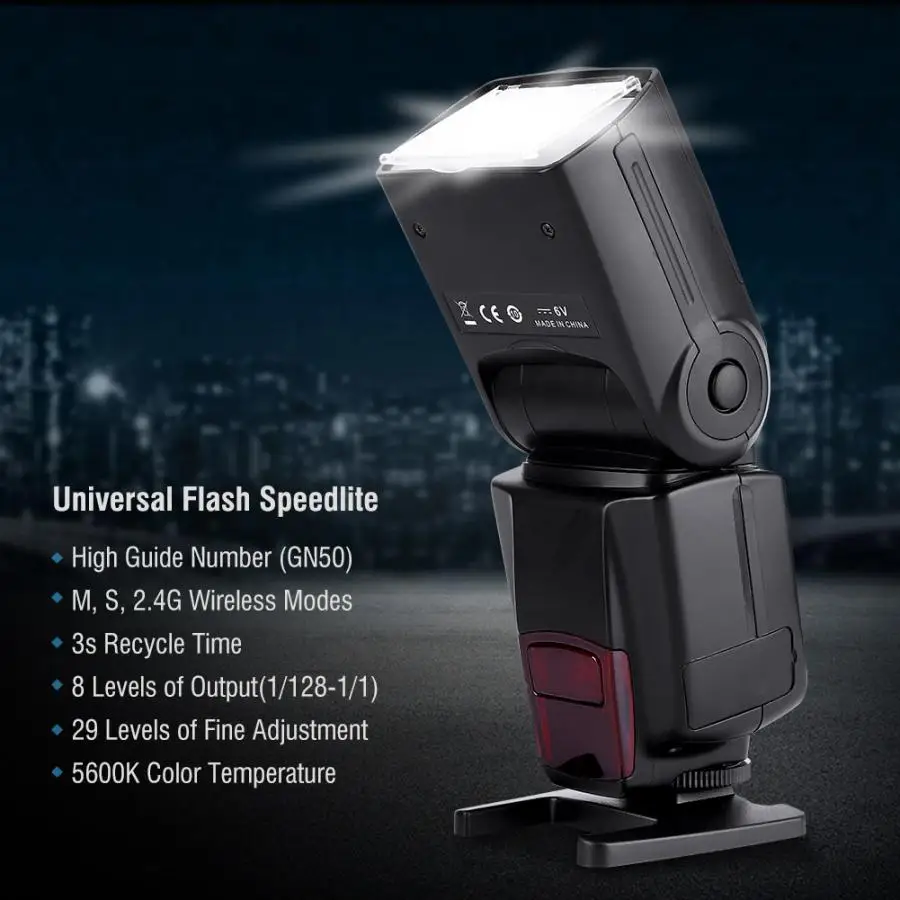 560IV Вспышка Speedlite триггера GN50 для Canon/Nikon/sony A7/A7 II/A7S вспышка камеры 2,4G Беспроводной Master& группы Вспышка Speedlite