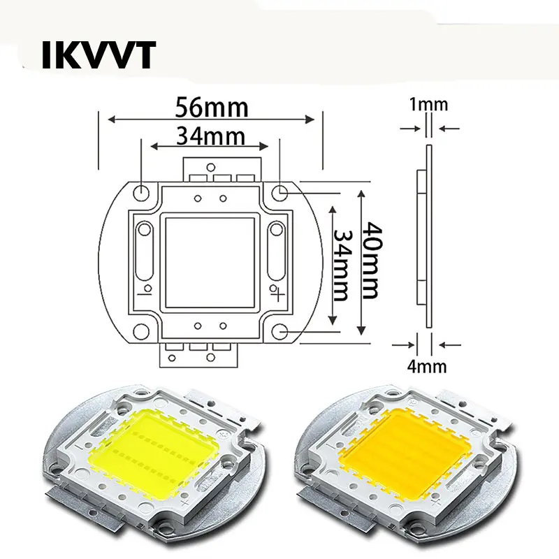 Высокомощный светодиодный чип 2018 SMD 20W 32W 48W белый RGB 3200K 6500K лампа яркость световые