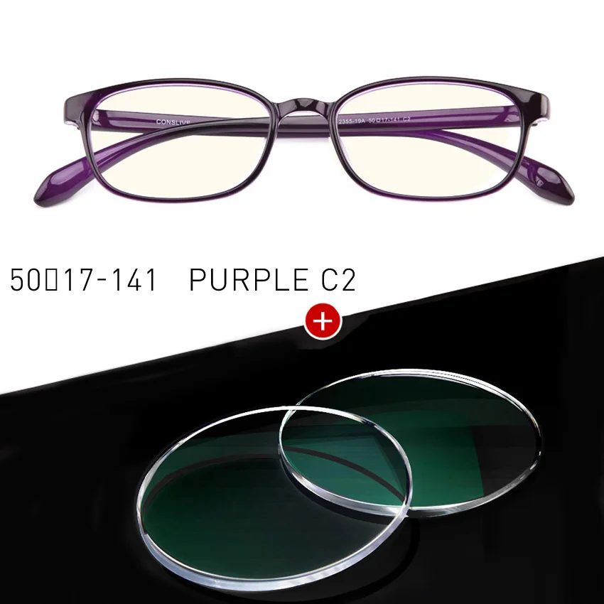 C2 with Lenses Оптические оправы для очков для женщин, маленькие близорукие очки для близорукости, женские очки, оправы для очков 2355 - Цвет оправы: C2 with Lenses