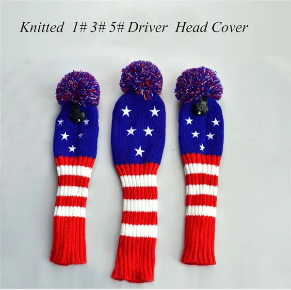 

PLAYEAGLE 3 pcs/set Knitting Golf Clubs Headcover Driver Cover(460cc),Fairway Wood Head Covers