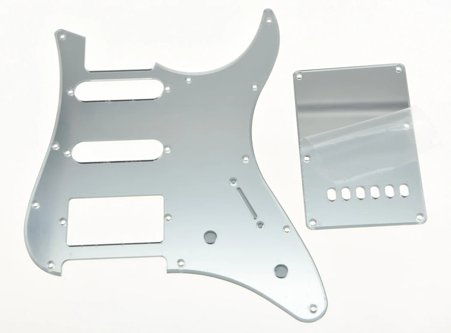 Dopro HSS/SSS накладки и задняя пластина с винтами подходит для Yamaha nicfica - Цвет: HSS Silver Mirror