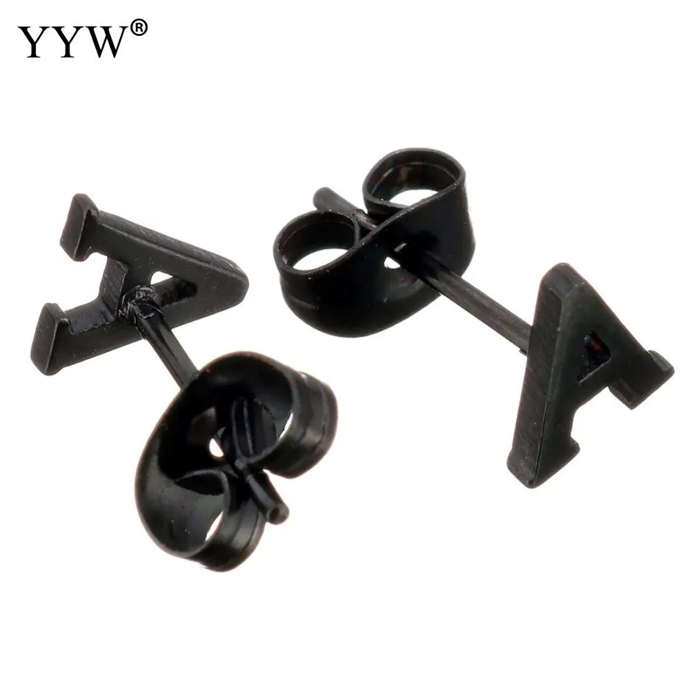 Серьги гвоздики из нержавеющей стали с буквами от A до Z|fashion stud earrings|stud earringsjewelry