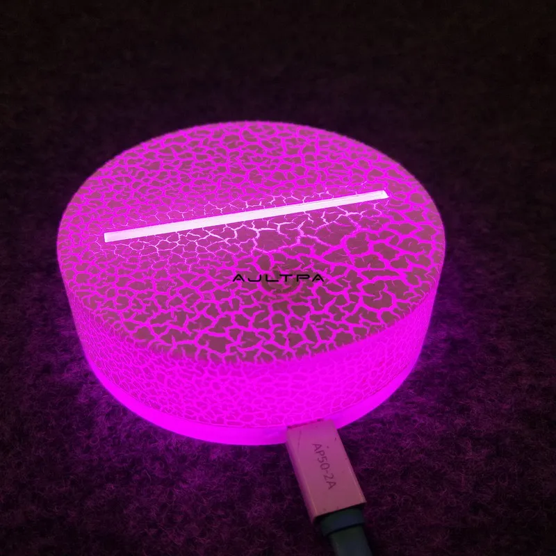 USB кабель лампа RGB Crackle освещенная база для 3D ночного света светодиодный сенсорный выключатель ИК пульт дистанционного 7 цветов новое освещение