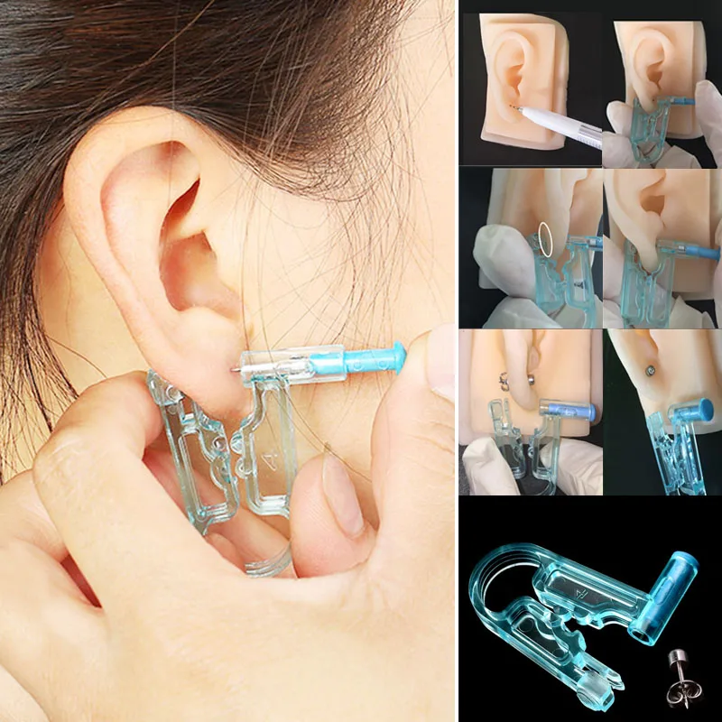 

Sale New Arrival Puncture Tool 1PC Ear Gun Disposable No Pain Safe Sterile Body Ear Nose lip Piercing Kit