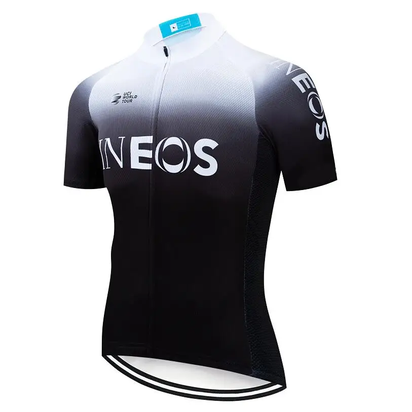 Командный, черный, белый, INEOS PRO, для велоспорта, Джерси, нагрудники, шорты, костюм, Ropa Ciclismo, мужская летняя быстросохнущая одежда для велоспорта - Цвет: Серый