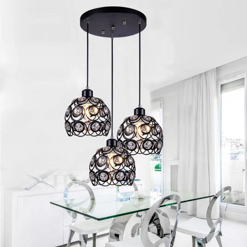 Современный хрустальный подвесной светильник s простой внутренний светодиодный