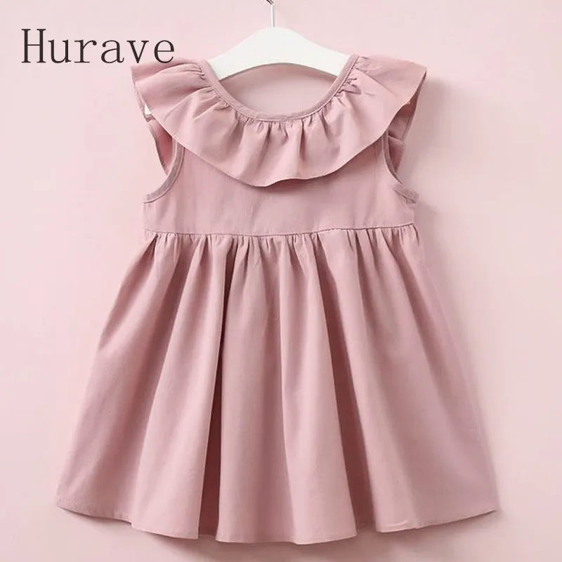 Hurave/лето 2019 г. Новинка Повседневный стиль модное платье с бантом и