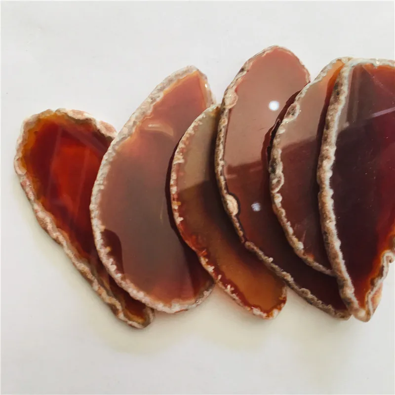 5 шт. серый крупный Agate срез жеоды полированный кварцевый кристалл | Дом и сад