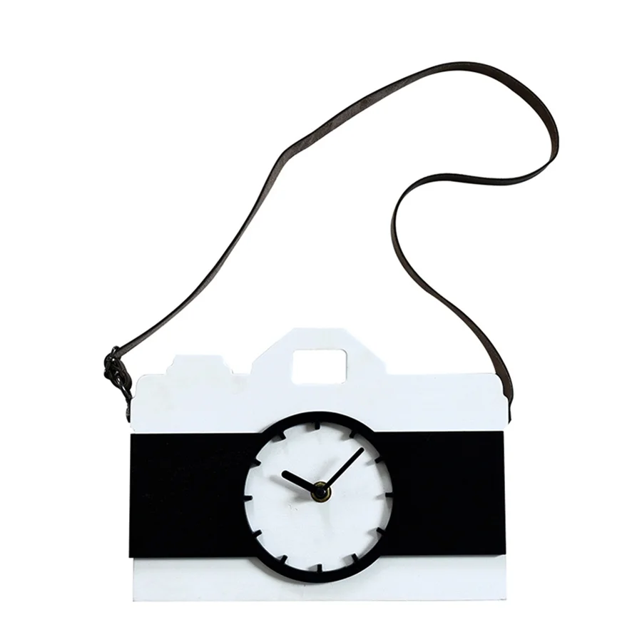 

Baby Camera Zegar Scienny Kids Wall Clock Art Designer 3d Modern Decor Wandklok Hout Watch Wall Clocks Wall Home Decor Z010