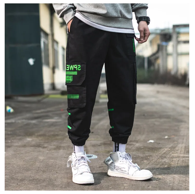 Новый для мужчин женщин Брюки Карго карманы брюк брюки девочек повседневное дно
