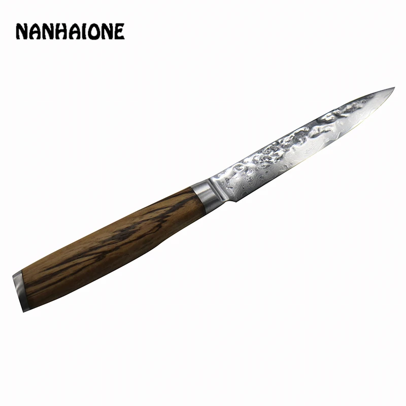 Nanhaione 67-слой японский Дамаск Дамасская сталь Ножи 5-дюймовый дамасский клинок Кухня Ножи ручка зебрано CL075