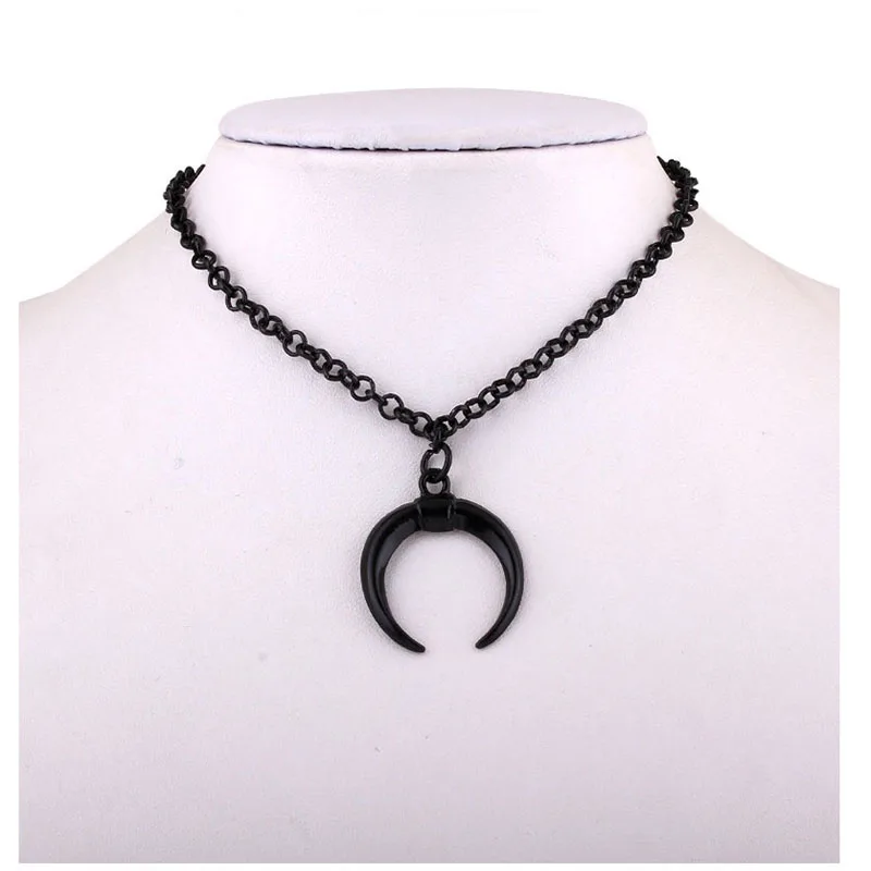 Женское колье с кулоном в стиле панк колье-чокер Луной из сплава | Украшения и