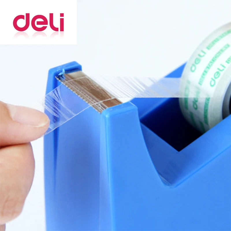 Deli 1 шт. диспенсер для ленты держатель клейкой ленты сиденье рабочего стола 18 мм Цвет Случайная офис простота резак поставки