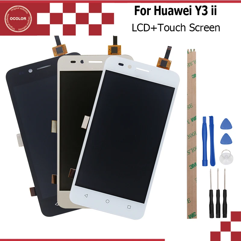 Ocolor для Huawei Y3 ii ЖК дисплей + сенсорный экран в сборе ремонтная часть 4 5 дюйма