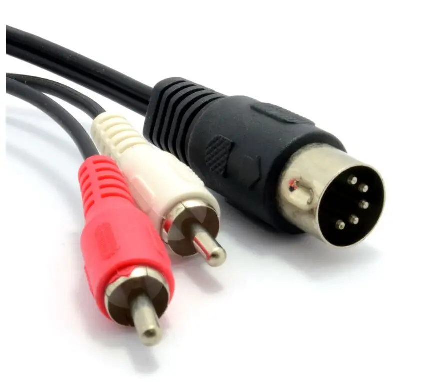 5 контактный разъем DIN штекер 2RCA кабель преобразователя аудиокабель для