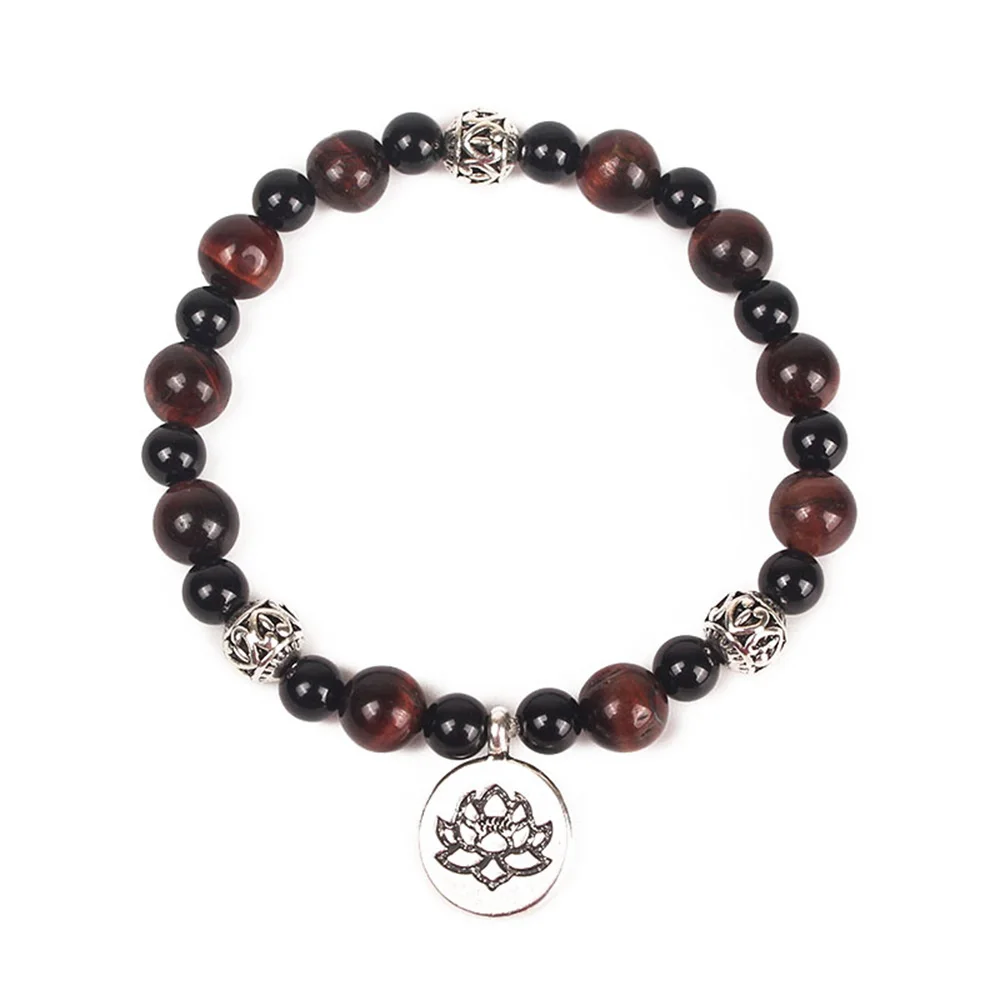 Balibali Natural Stone Beads Alloy Pendant Handmade Elastic Buddhist Bracelet &amp Bangles Trendy Charm Friendship Gift | Украшения и