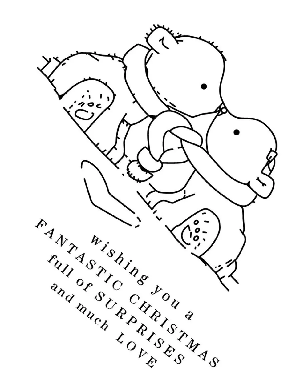 

Two Bear stamp Clear Stamp for Scrapbooking Transparent Silicone Rubber DIY Photo Album Decor h91