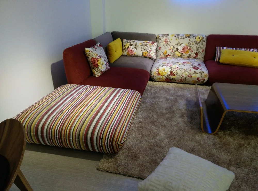 2017 современный набор тканевое кресло сумка для фасоли стул секционный диван