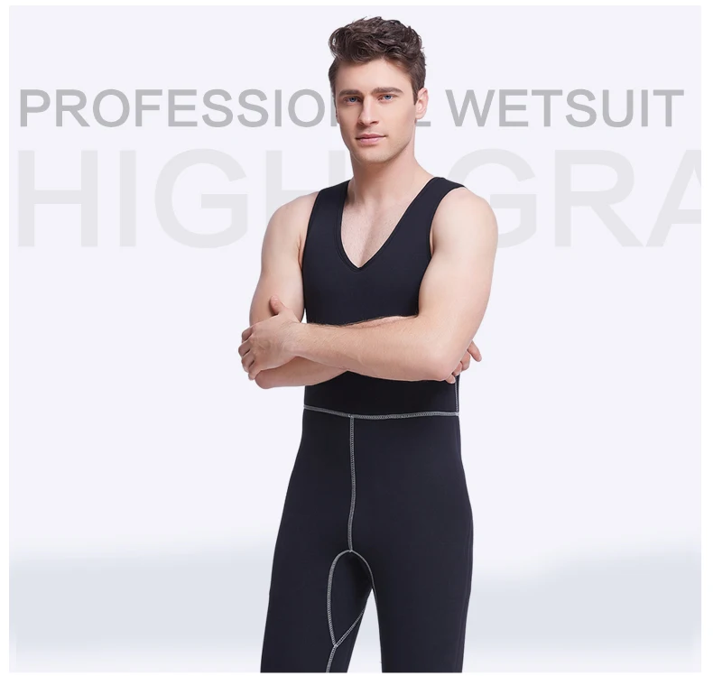 

Double Warm Professional 5MM 2-Piece Neoprene Scuba Dive Wetsuit With Hood Zipper Split Spearfishing Wet Suit For Men Equipment