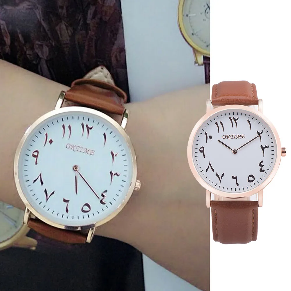 Роскошные модные женские часы с арабскими цифрами наручные механические