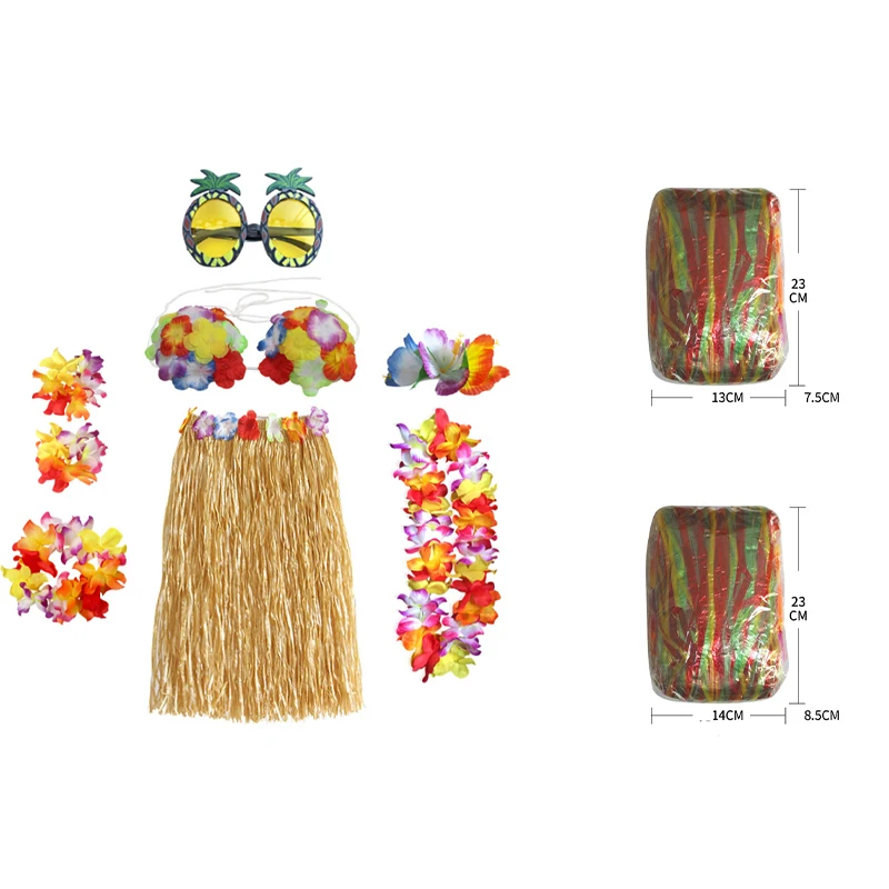 Горячая Распродажа 8 шт Пластиковые волокна девушки женщина Гавайская Юбка
