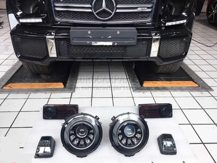 На весь год G-CLASS W463 G63/G65/G55/G500 Mansory Головной фонарь, черный или белый, ксенон, светодиодный