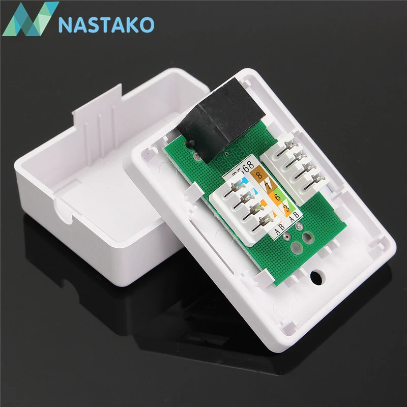 2 шт./упак. RJ45 распределительная коробка CAT5e Удлинительный кабель сетевой разъем