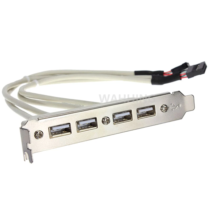 Материнская плата с 4 портами USB 2 0 на 9 Pin кронштейн удлинительного кабеля адаптер