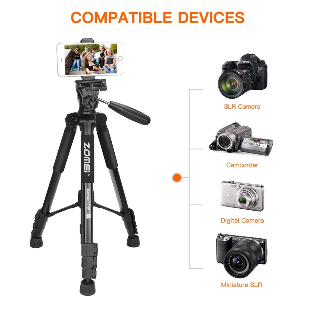 Zomei Q222 алюминиевый Профессиональный штатив монопод головка для DSLR камеры