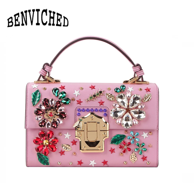 

BENVICHED 2021 роскошные сумки в руку, женские сумки, дизайнерские, бриллиантами, натуральная кожа, женские сумки через плечо вечерняя сумочка с пр...