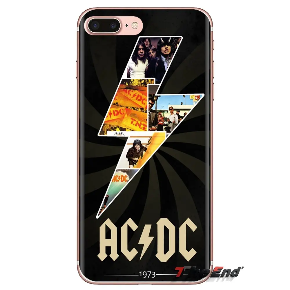 Soft Transparent Cases Covers For iPod Touch Apple iPhone 4 4S 5 5S SE 5C 6 6S 7 8 X XR XS Plus MAX Rock Band ACDC |