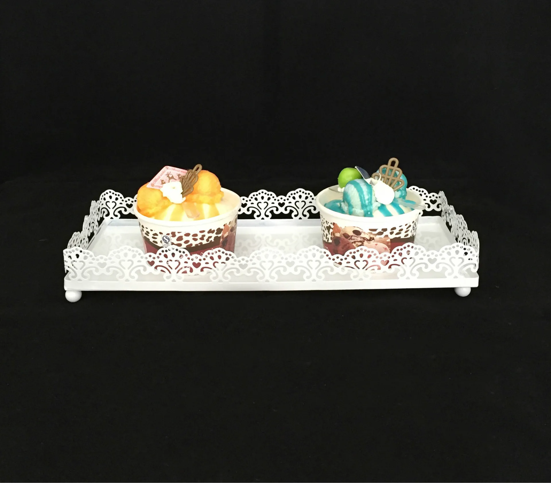 2 шт. белый кружевной Железный поднос для кекса подставки свадебного торта посуда