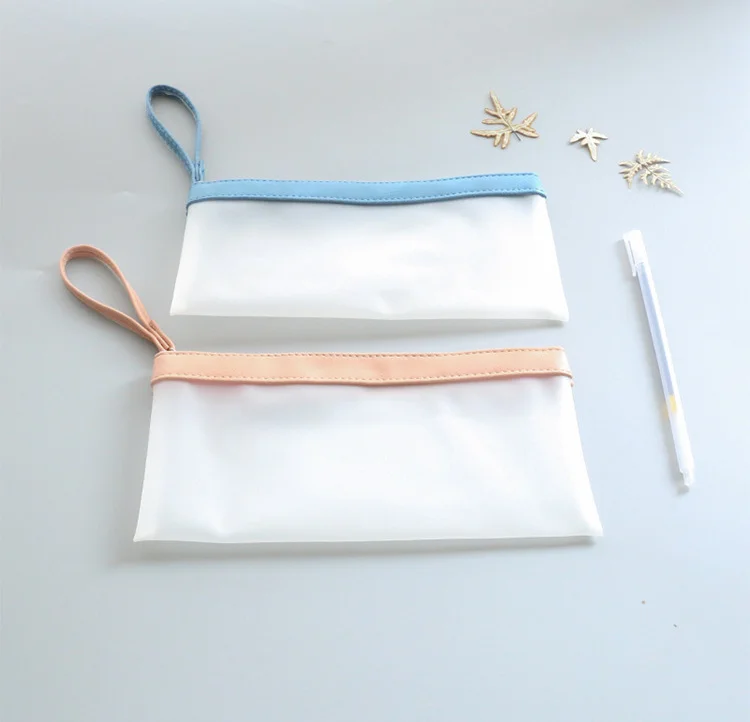 

Simple Translucent matte Pencil case Waterproof Stationery Storage Organizer Bag School Office Supply Escolar