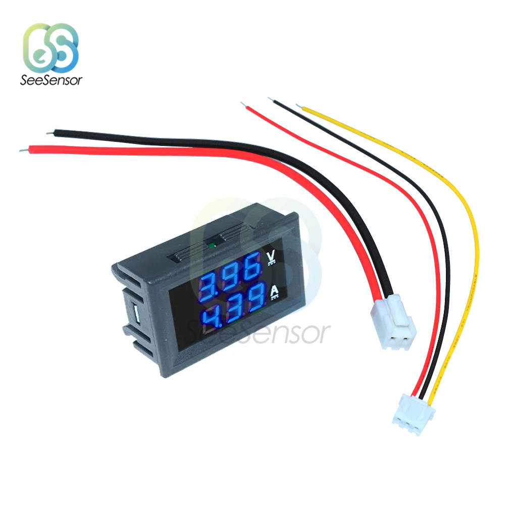 DC 100V 10A Мини цифровой вольтметр Амперметр двойной светодиодный дисплей цифровой измеритель напряжения тока тестер Калибр