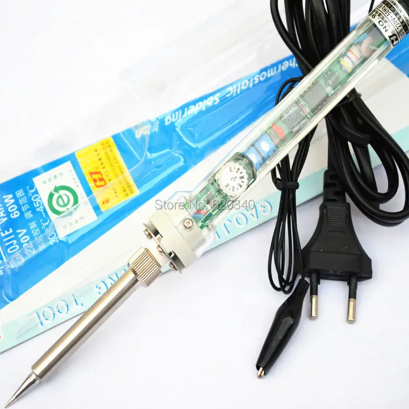 

GJ 907 Adjustable constant temperature Lead-free Internal heating electric soldering iron+tip Heating core welding set 220V 60W
